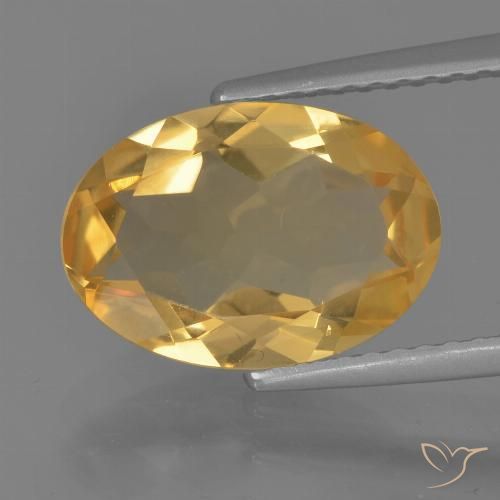 2.90ct Natürlicher Mittel-Dunkelgold Citrin, Oval, VVS-VS