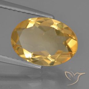 9,17 ctw natürlicher Mittel-Dunkelgold Citrin, Oval, VVS-VS