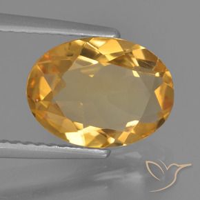9,17 ctw natürlicher Mittel-Dunkelgold Citrin, Oval, VVS-VS