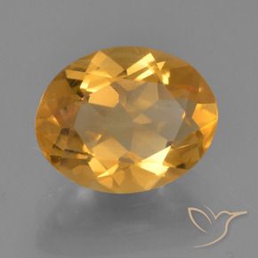 9,17 ctw natürlicher Dunkelorange-Gold Citrin, Oval, VVS-VS