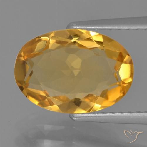 2.60ct Natürlicher Dunkelorange-Gold Citrin, Oval, VVS-VS