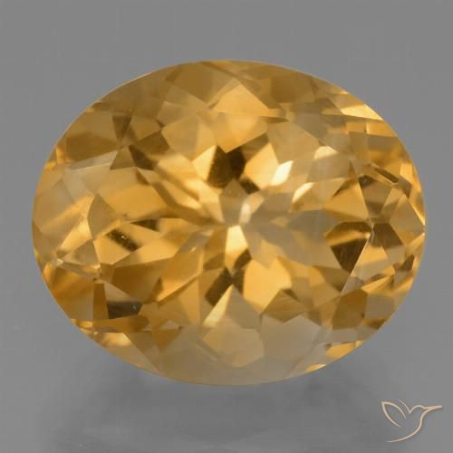 6.17ct Natürlicher Mittelorange Citrin, Oval, VVS-VS