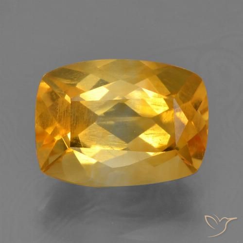 2.27ct Natürlicher Tiefes Orange-Gold Citrin, Kissen, VS