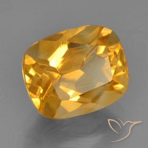 9,17 ctw natürlicher Tiefes Orange-Gold Citrin, Kissen, VS