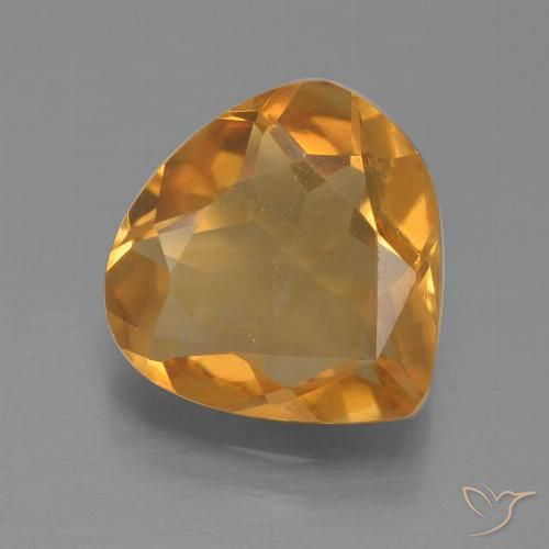 2.20ct Natürlicher Tiefes Orange-Gold Citrin, Birnenform, VS