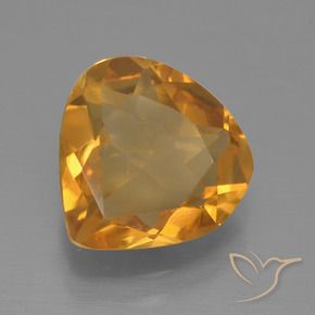 9,17 ctw natürlicher Tiefes Orange-Gold Citrin, Birnenform, VS