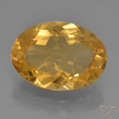 3.95ct Natürlicher Dunkelgolden Citrin, Oval, VS