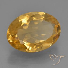 9,17 ctw natürlicher Dunkelgolden Citrin, Oval, VS
