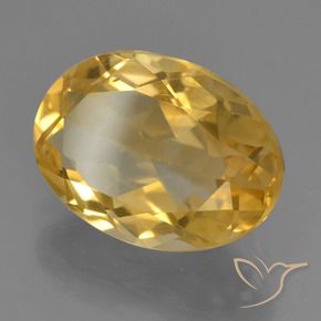 9,17 ctw natürlicher Golden Citrin, Oval, VVS-VS