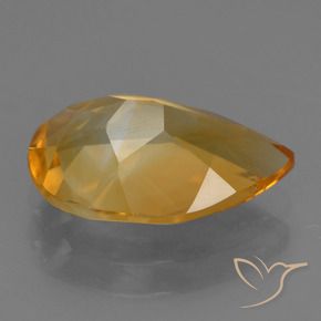 9,17 ctw natürlicher Tiefes Orange-Gold Citrin, Birnenform, VVS-VS