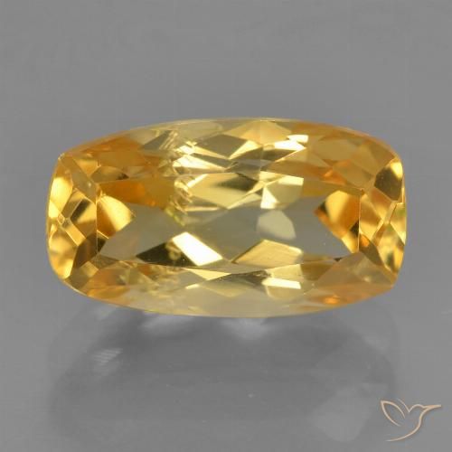 2.54ct Natürlicher gold-orange Citrin, Kissen, VS