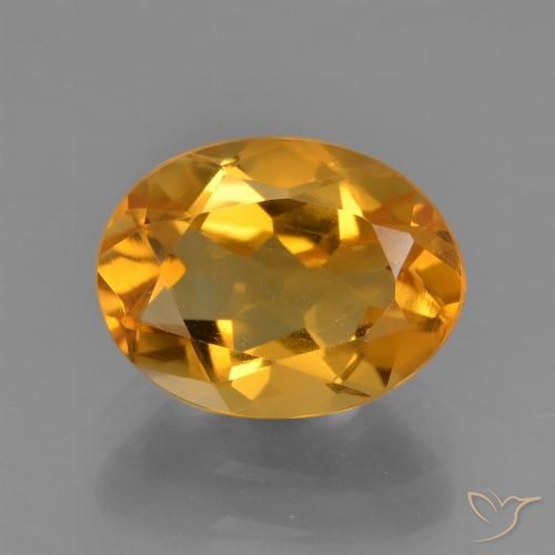 1.97ct Natürlicher Tiefes Orange-Gold Citrin, Oval, VS