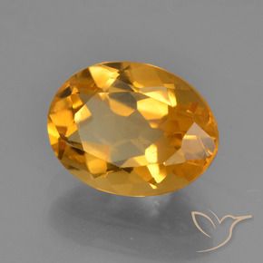 9,17 ctw natürlicher Tiefes Orange-Gold Citrin, Oval, VS