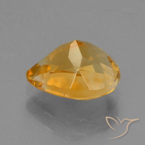 9,17 ctw natürlicher Dunkelorange-Gold Citrin, Birnenform, VS