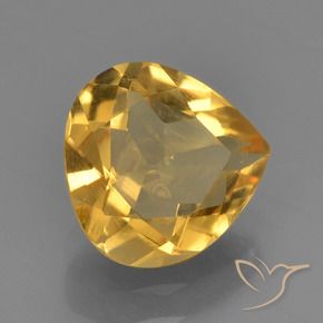 9,17 ctw natürlicher Dunkelgolden Citrin, Birnenform, VS