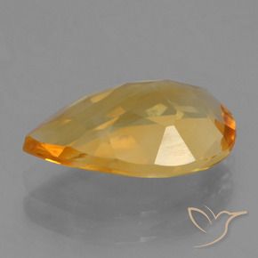9,17 ctw natürlicher Mittel-Dunkelgold Citrin, Birnenform, VVS-VS