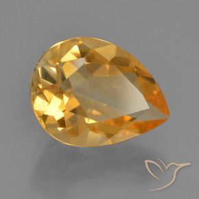 9,17 ctw natürlicher Orange-Gold Citrin, Birnenform, VS