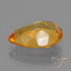 9,17 ctw natürlicher Dunkelorange-Gold Citrin, Birnenform, VS