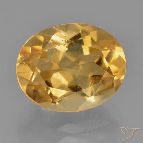 4.71ct Natürlicher Tiefes Goldorange Citrin, Oval, VS-SI