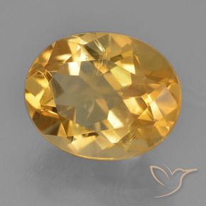 9,17 ctw natürlicher Tiefes Goldorange Citrin, Oval, VS-SI