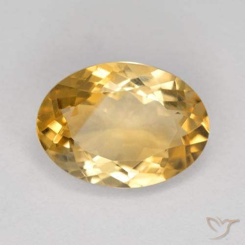 5.30ct Natürlicher Golden Citrin, Oval, VVS-VS