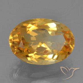 9,17 ctw natürlicher Tiefes Orange-Gold Citrin, Oval, VS