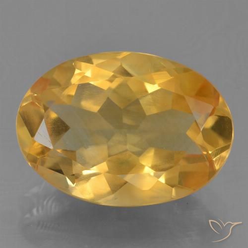 4.95ct Natürlicher Mittel-Dunkelgold Citrin, Oval, VS