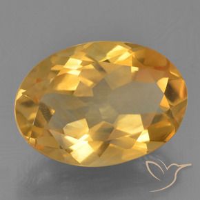 9,17 ctw natürlicher Mittel-Dunkelgold Citrin, Oval, VS