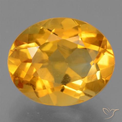 3.01ct Natürlicher Tiefes Orange-Gold Citrin, Oval, VS