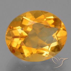 9,17 ctw natürlicher Tiefes Orange-Gold Citrin, Oval, VS