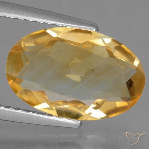 2.70ct Natürlicher Mittel-Helles Orange-Gold Citrin, Oval, VS