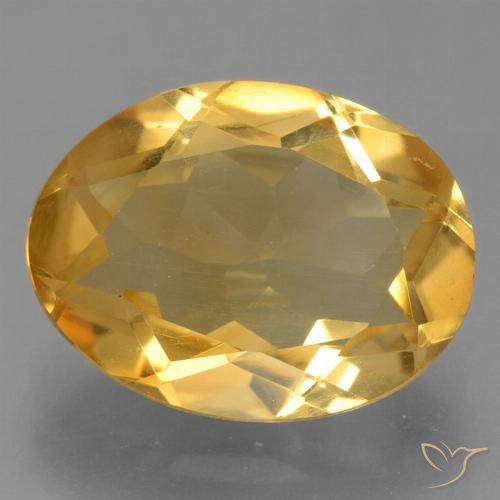 2.63ct Natürlicher Mittel-Helles Orange-Gold Citrin, Oval, VVS-VS