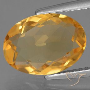 9,17 ctw natürlicher Tiefes Orange-Gold Citrin, Oval, VVS-VS
