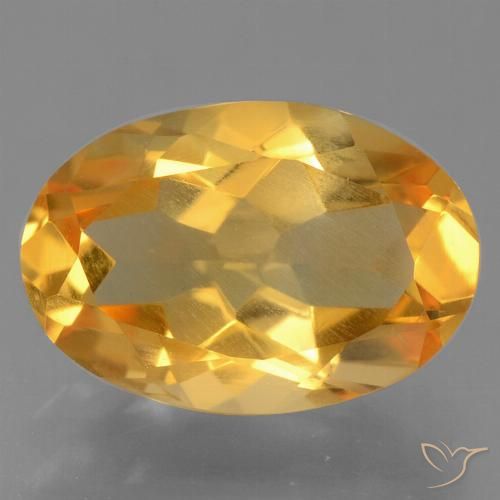 2.42ct Natürlicher Tiefes Orange-Gold Citrin, Oval, VVS-VS