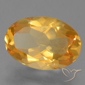 9,17 ctw natürlicher Tiefes Orange-Gold Citrin, Oval, VVS-VS