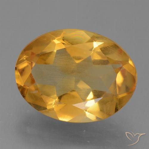 2.08ct Natürlicher Tiefes Orange-Gold Citrin, Oval, VS