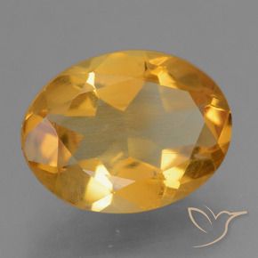 9,17 ctw natürlicher Tiefes Orange-Gold Citrin, Oval, VS