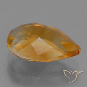 9,17 ctw natürlicher Tiefes Orange-Gold Citrin, Birnenform, VS