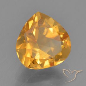 9,17 ctw natürlicher Orange-Gold Citrin, Birnenform, VS