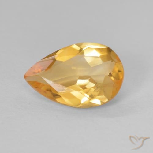 2.17ct Natürlicher Orange-Gold Citrin, Birnenform, VS
