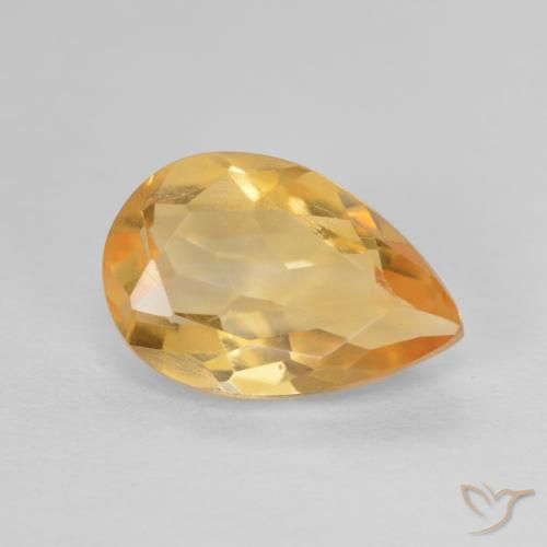 9,17 ctw natürlicher Orange-Gold Citrin, Birnenform, VS