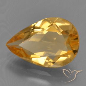 9,17 ctw natürlicher Dunkelorange-Gold Citrin, Birnenform, VVS-VS