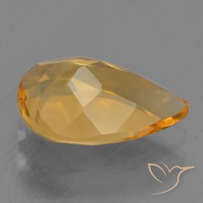 9,17 ctw natürlicher Dunkelorange-Gold Citrin, Birnenform, VVS-VS