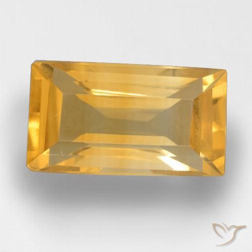 3.45ct Natürlicher Helles Gold Citrin, Baguette, VS