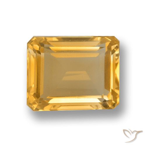 4.82ct Natürlicher Orange-Gold Citrin, Smaragdschliff, VVS-VS