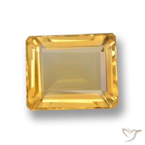 4.74ct Natürlicher Golden Citrin, Smaragdschliff, VVS