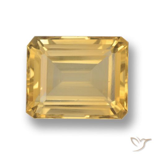 4.46ct Natürlicher Mittleres Gold Citrin, Smaragdschliff, VVS-VS