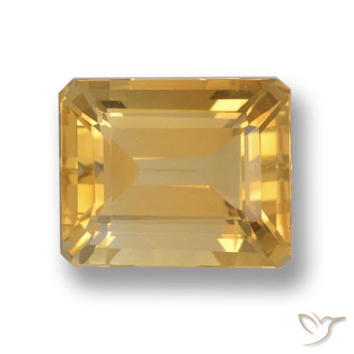 4.44ct Natürlicher Mittleres Gold Citrin, Smaragdschliff, VVS-VS