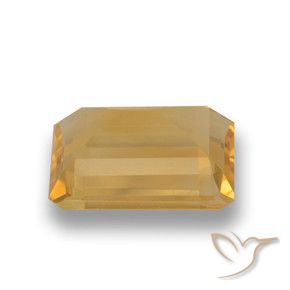 9,17 ctw natürlicher Hellorange-Gold Citrin, Oktagonschliff, VVS-VS