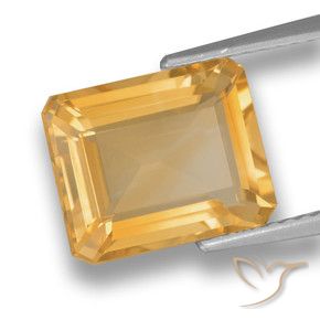 9,17 ctw natürlicher Mittleres Gold Citrin, Oktagonschliff, VVS